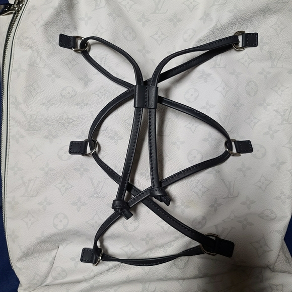 White and Navy Men's LV backpack - Picture 1 of 9